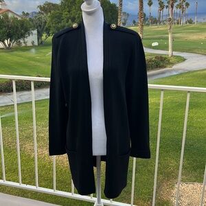 St. John Knitted Black cardigan size medium